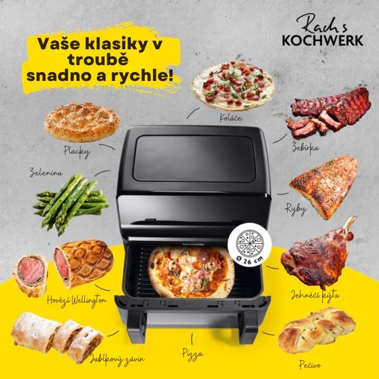 KochWerk Horkovzdušná fritéza s dvojitou komorou 14349 Dual Vario (1)